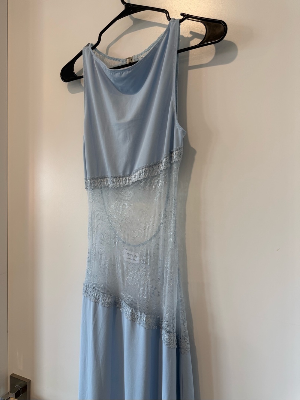 NWT Peppermayo Baby Blue Lace Panel Maxi Dress - Picture 2 of 10